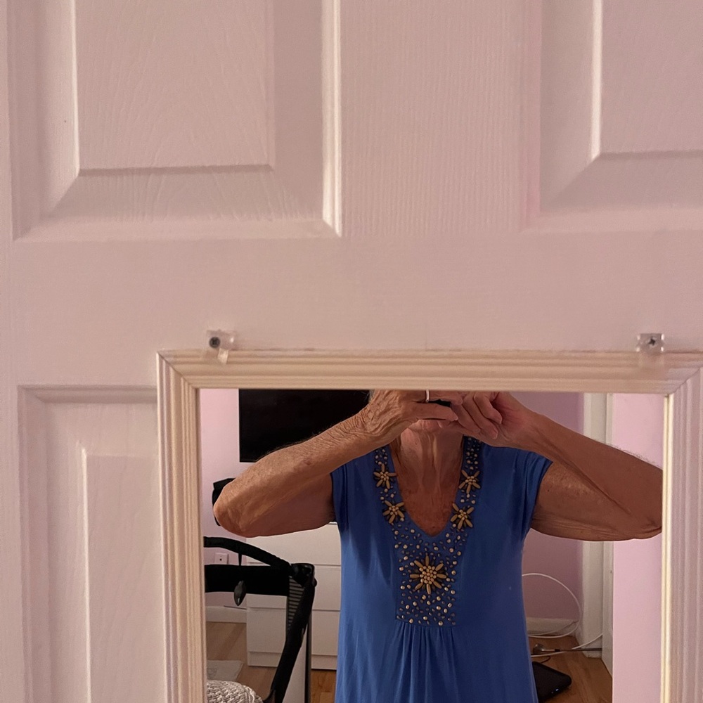 Design History Royal Blue Embellished Blouse